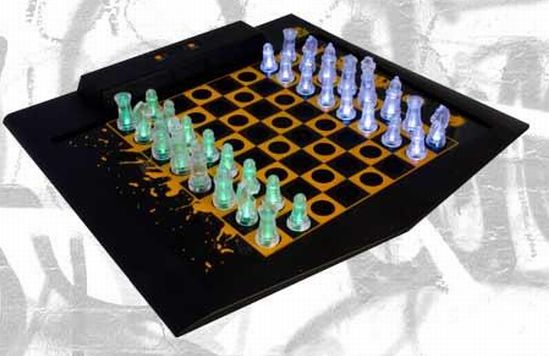 masterpiece led chess and checker set 1